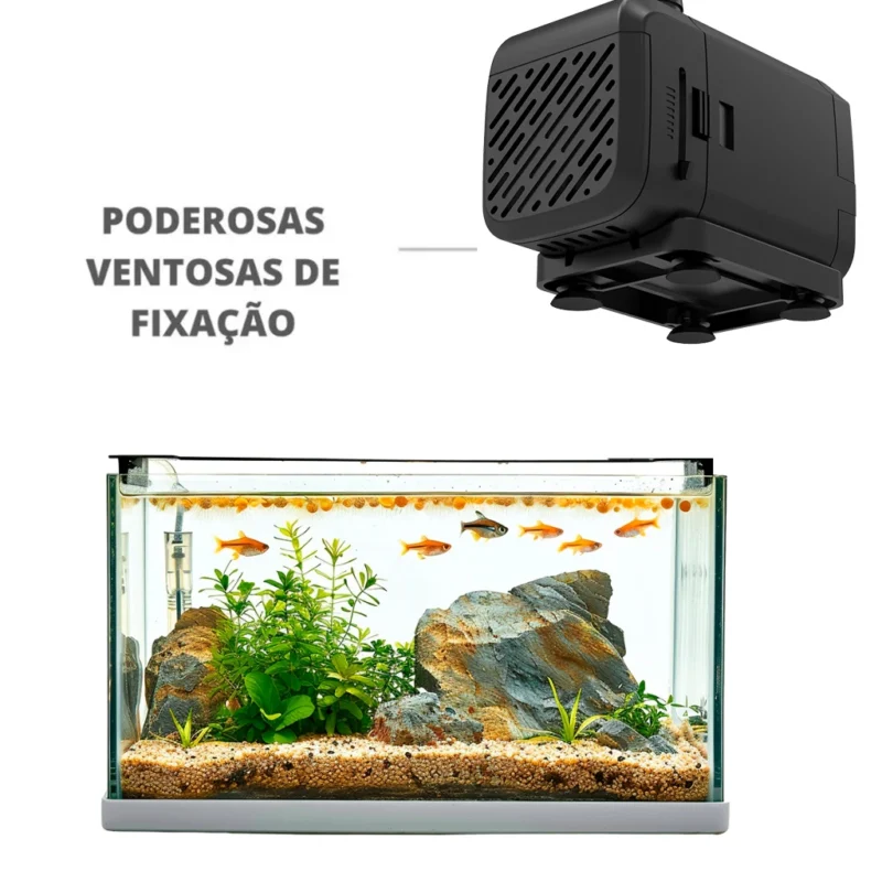 Newpet Bomba de água submersível para aquário ultrabaixa para tanque de peixes, fonte, jardim, lagoa, jardim ornamental e jardim ornamental Bomba de água ajustável 1600L/h