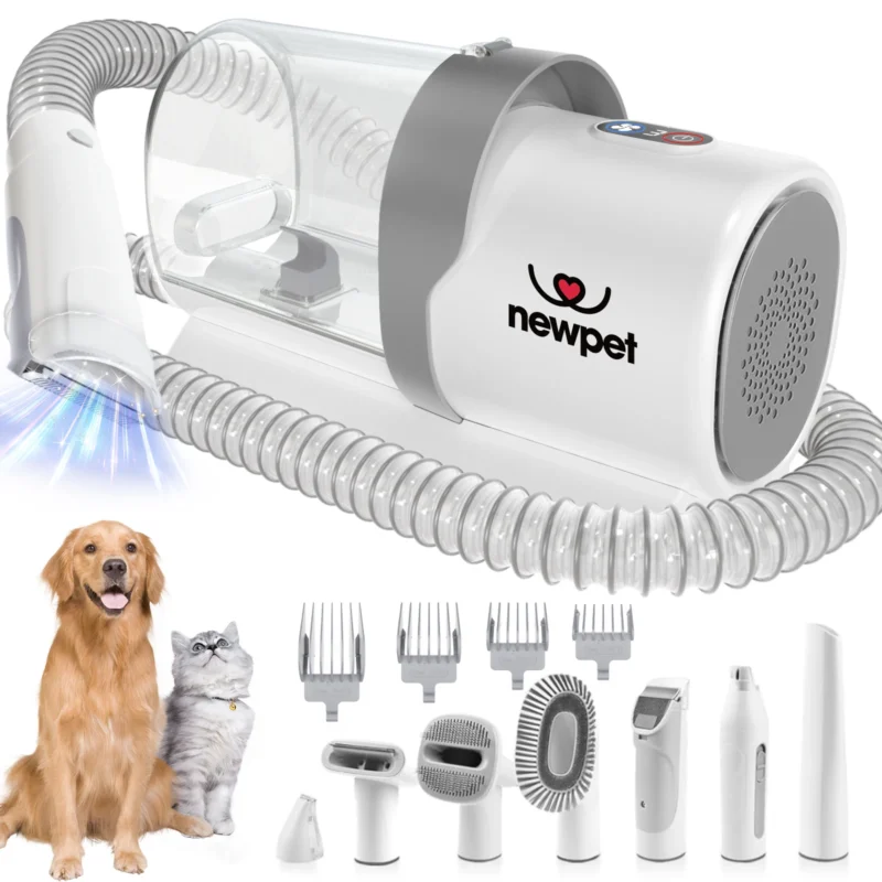 Newpet kit de limpeza para animais de estimação, aspirador de pó de 2,5l