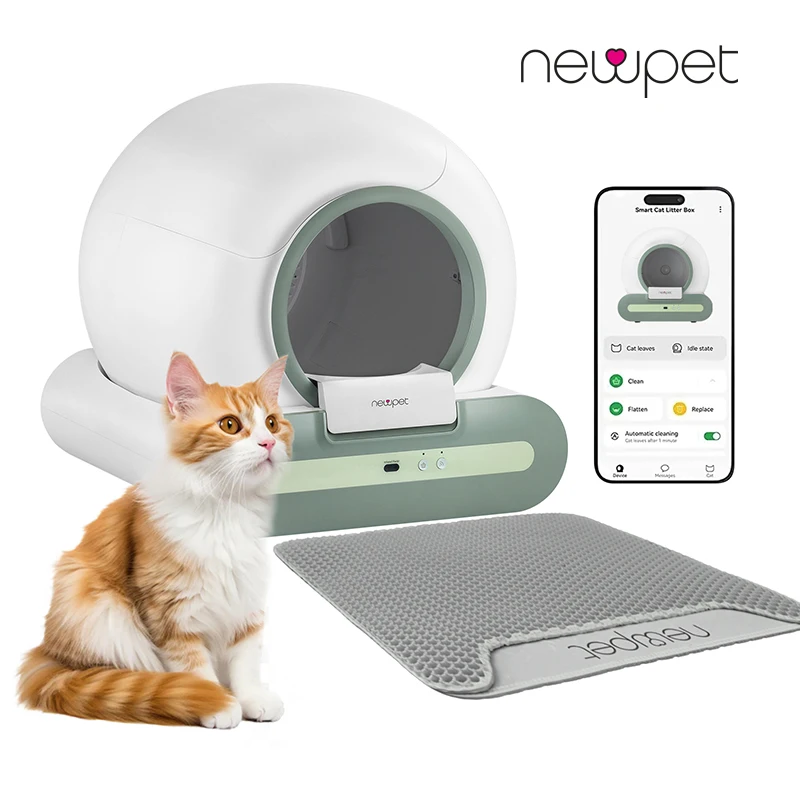 Newpet Caixa de areia para gatos automática e inteligente com limpeza automática